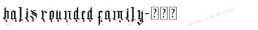 halis rounded family字体转换